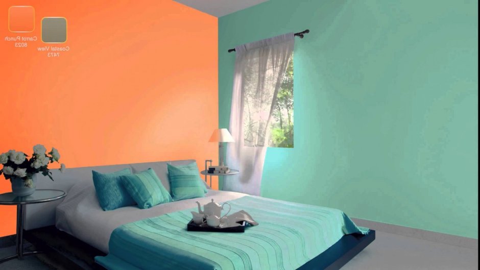 Персиковый цвет краски для стен