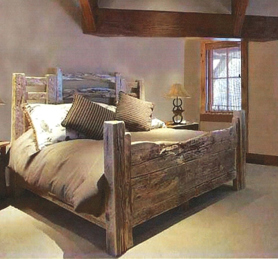 Кровать в стиле рустик