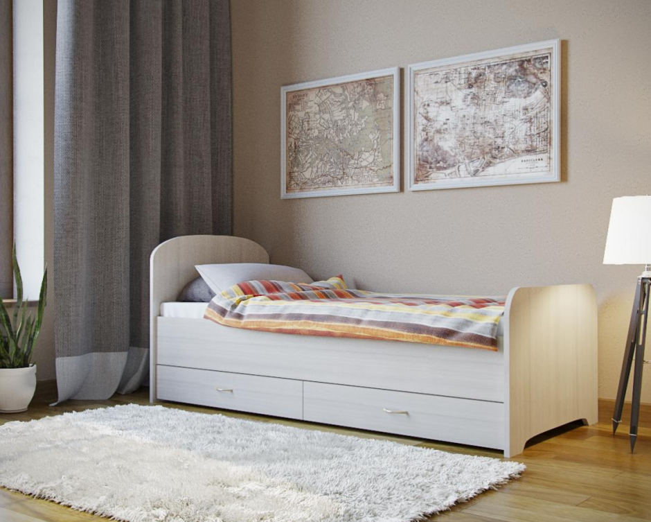 Кровать Веста 1200 с ящиками