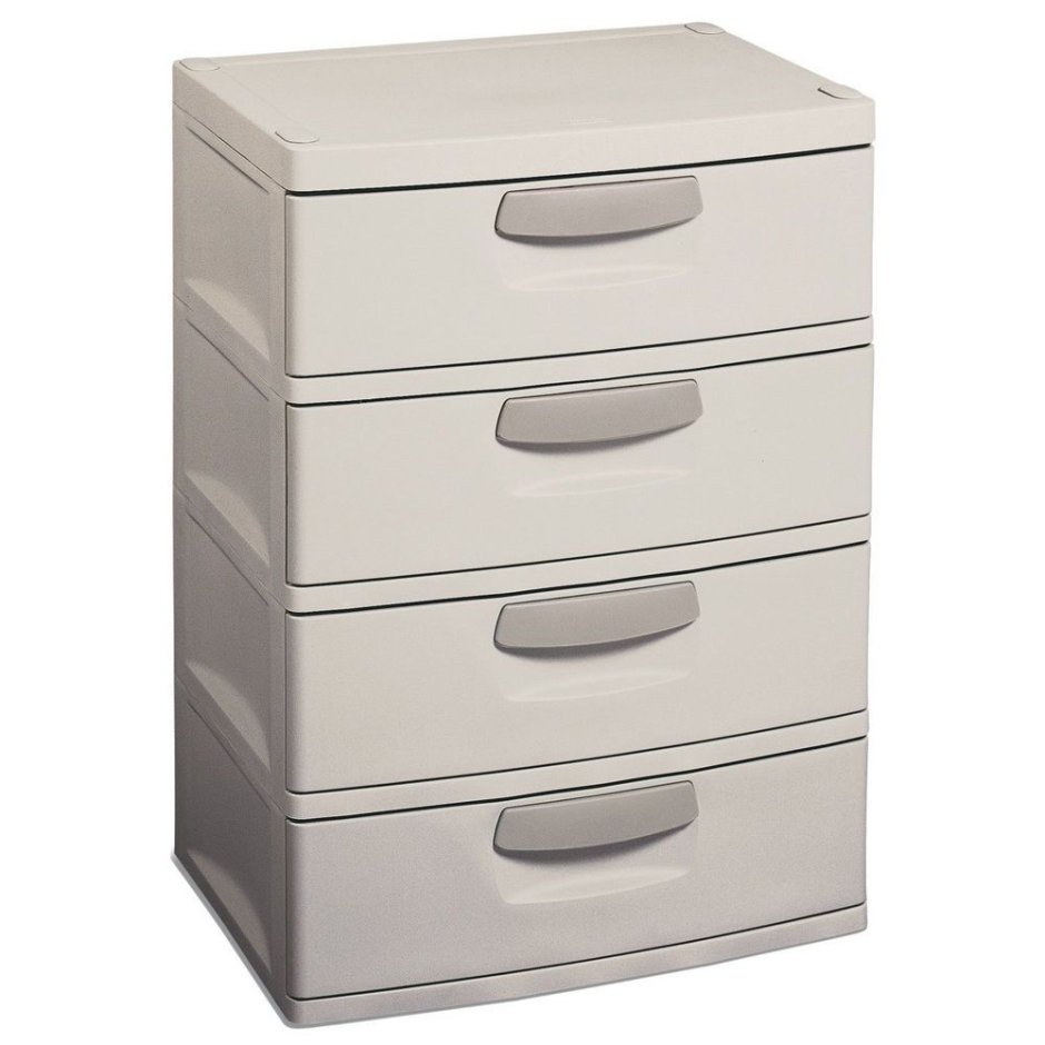 Широкие пластиковые комоды с выдвижными ящиками