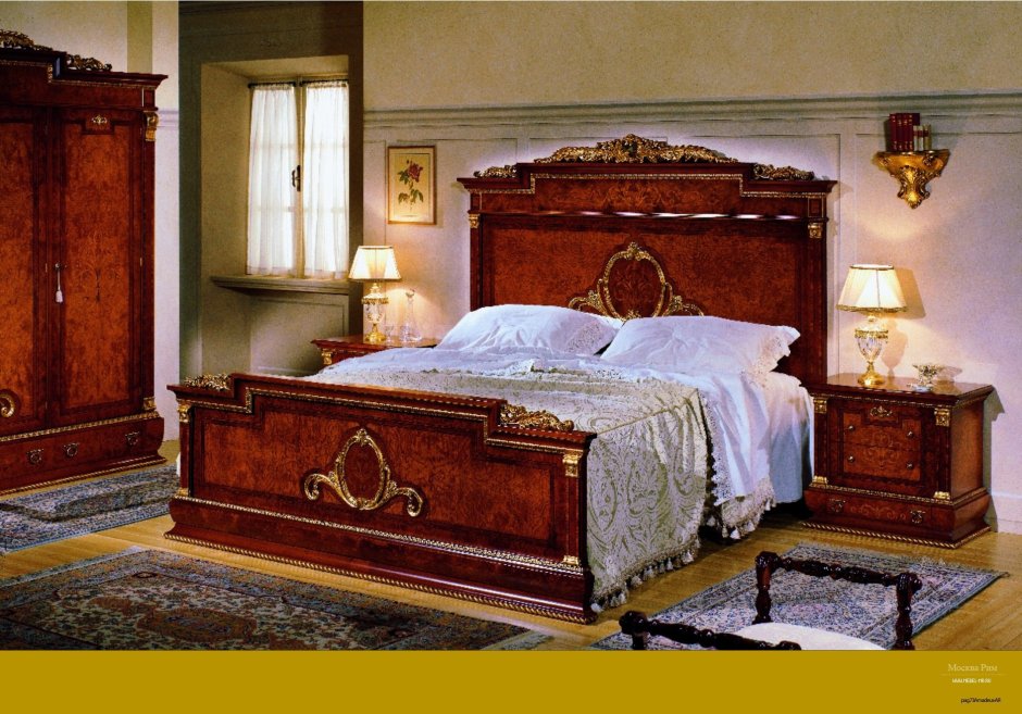 Итальянский спальный гарнитур tempor массив дерева