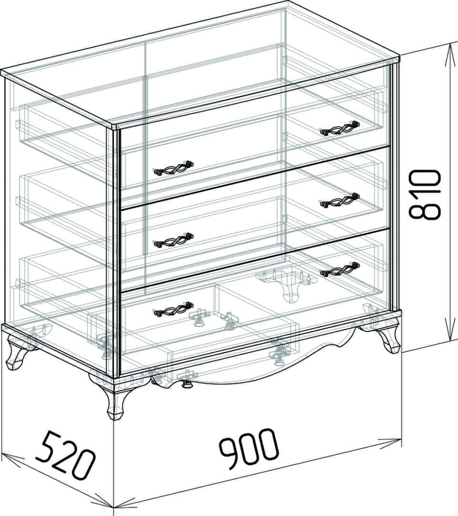 Шкаф Изабелла 4-х Союз мебель