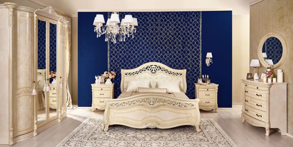 Спальня корона жемчуг глянец Союз мебель