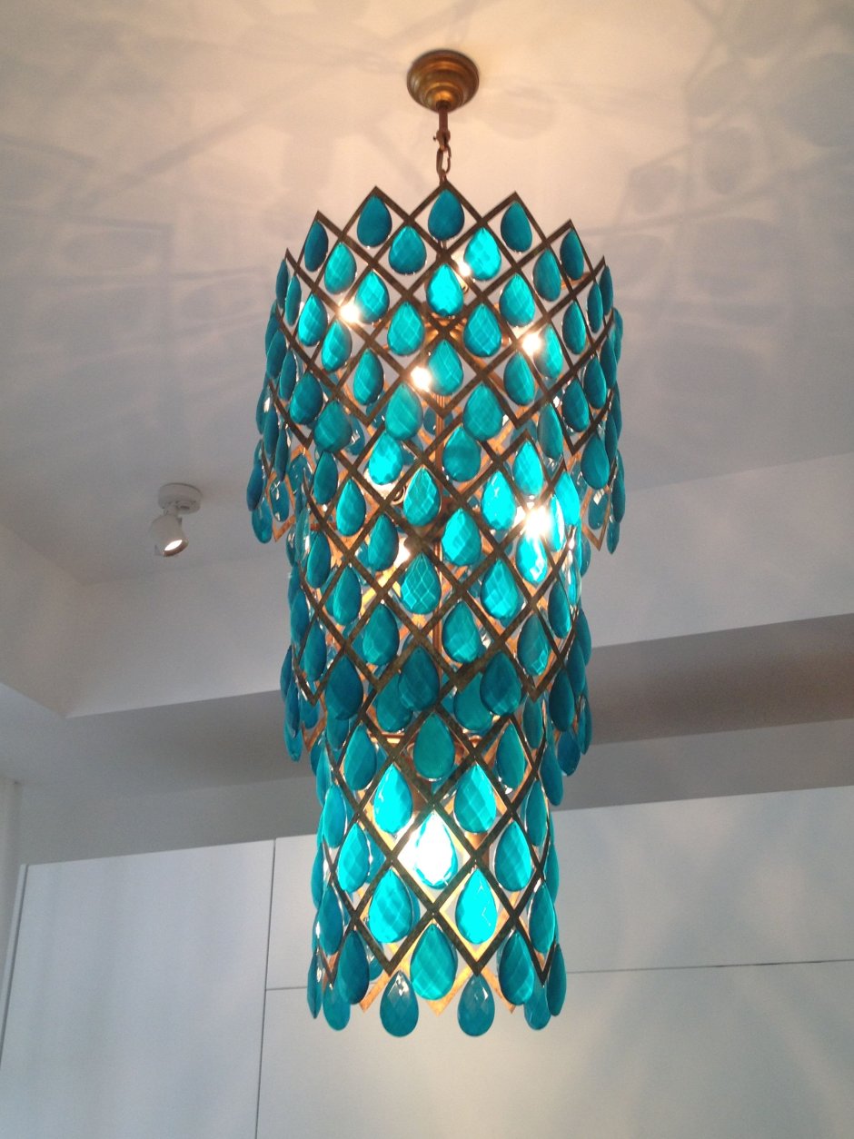 Светильник из морского стекла