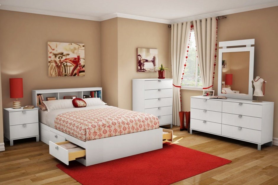 Спальня для девочки подростка в современном стиле