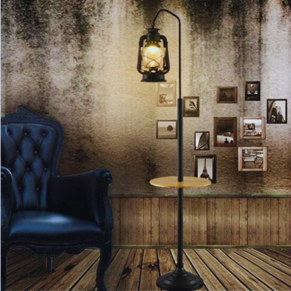 Торшер ретро напольный