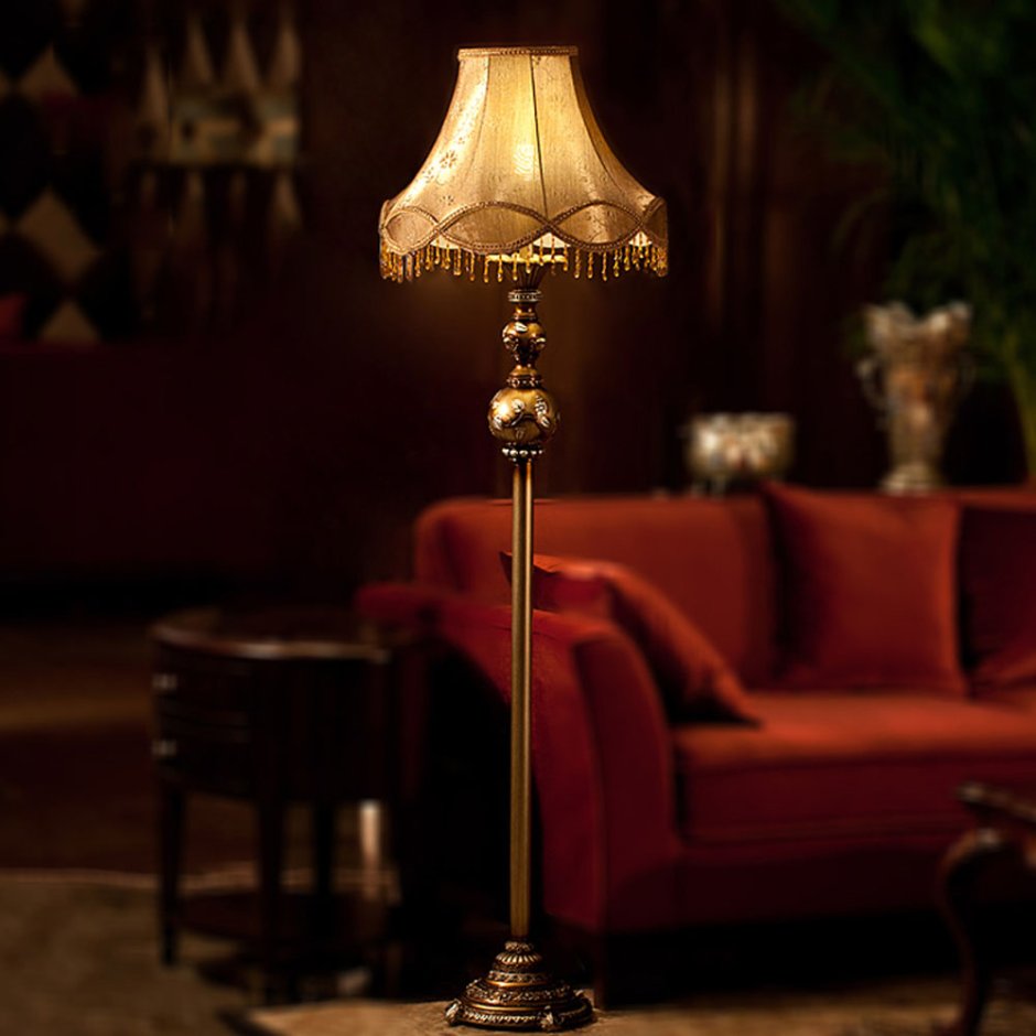 Торшер ретро напольный