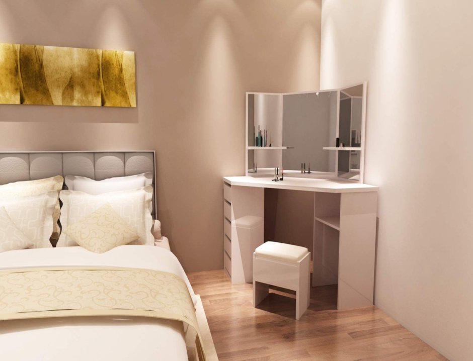 Маленький угловой столик в спальню