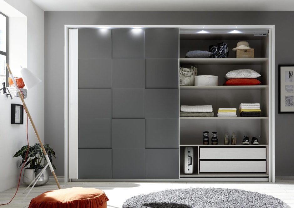 Шкаф купе серый