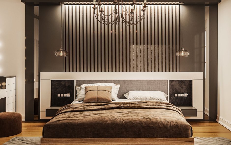 Гардероб в изголовье кровати