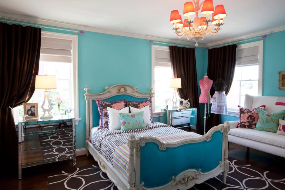 Голубая спальня для девочки