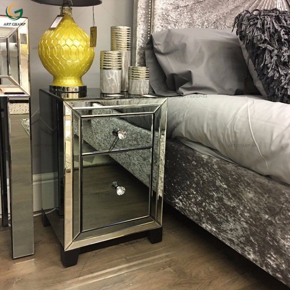 Тумбочка прикроватная зеркальная Lectorio