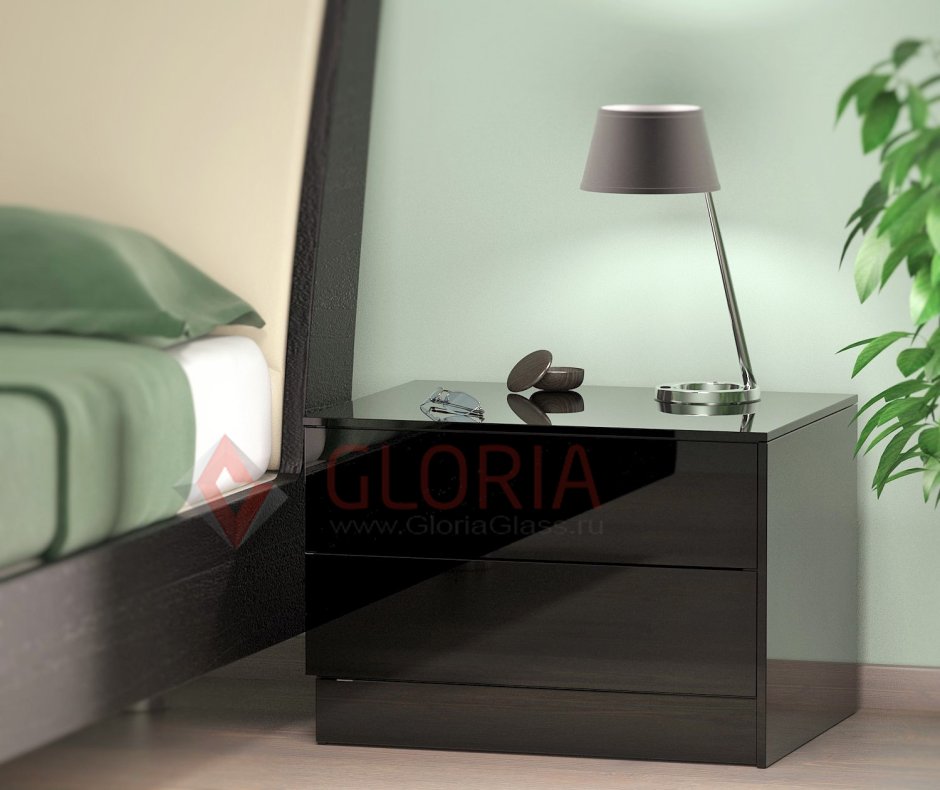 Прикроватная стеклянная pecat тумба