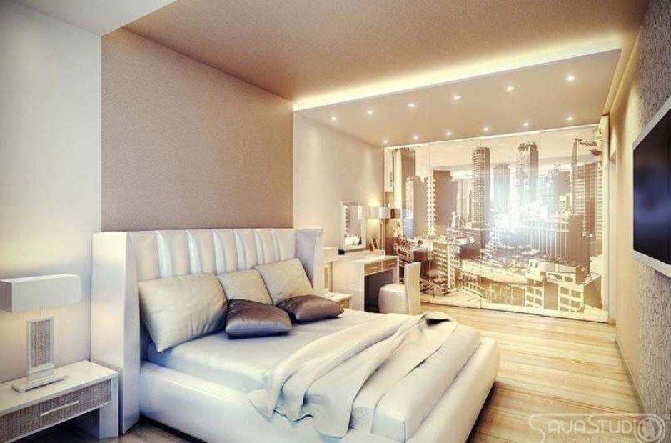 Визуально просторная спальня