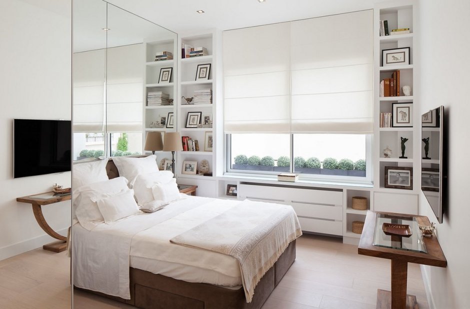 Обои для маленькой спальни зрительно