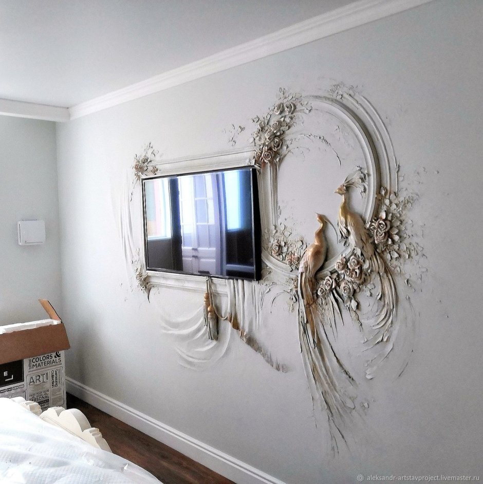 Барельеф на стену в интерьере