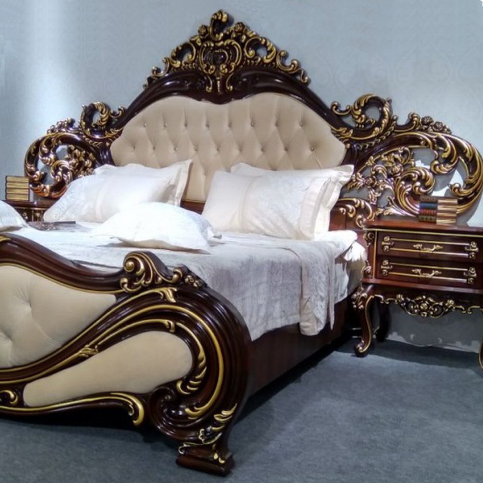 Королевский стиль спальни стиль рококо