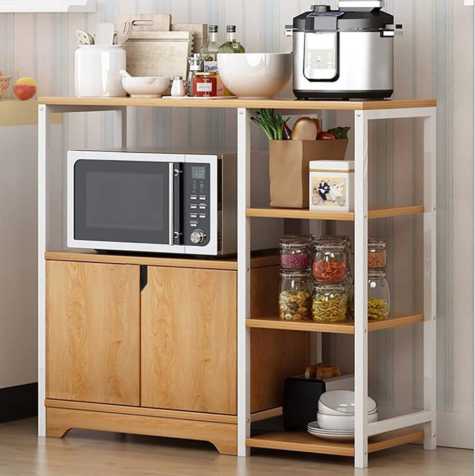 Кухонный стеллаж под микроволновку