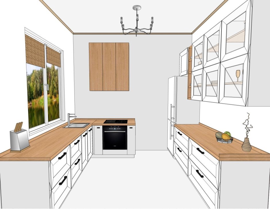 Расстановка кухонной мебели