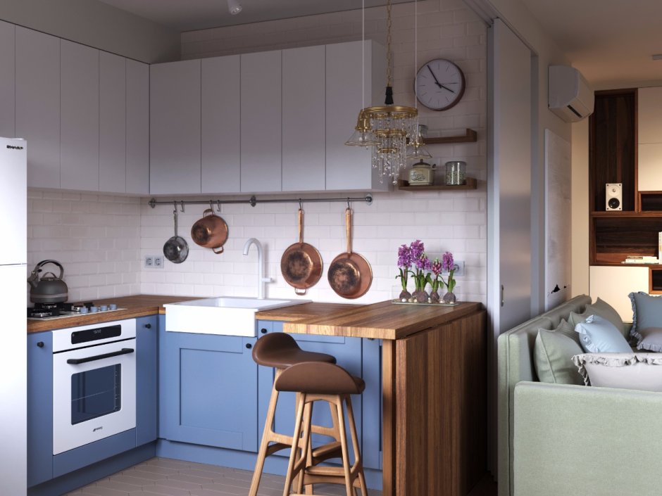 Расположение кухонной мебели