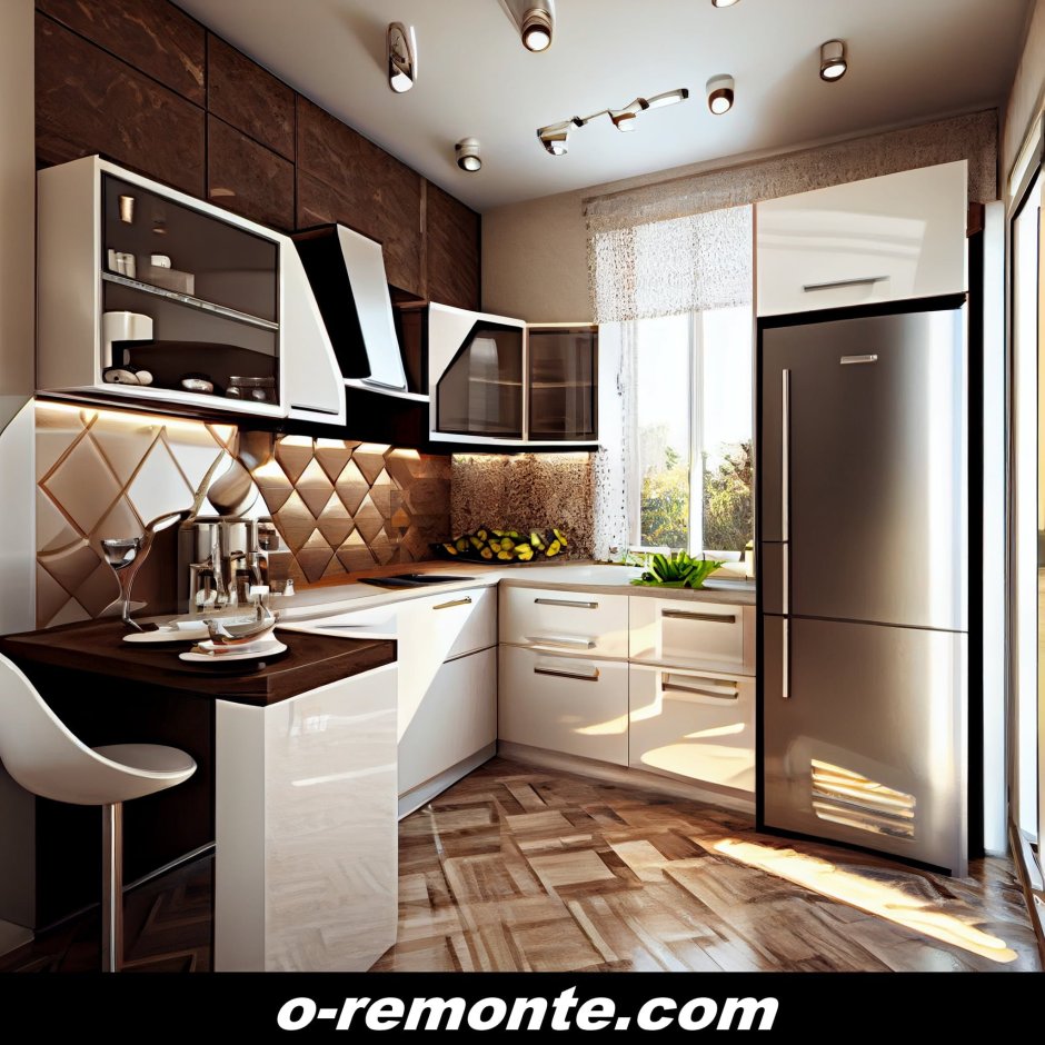 План кухни с размерами чертеж