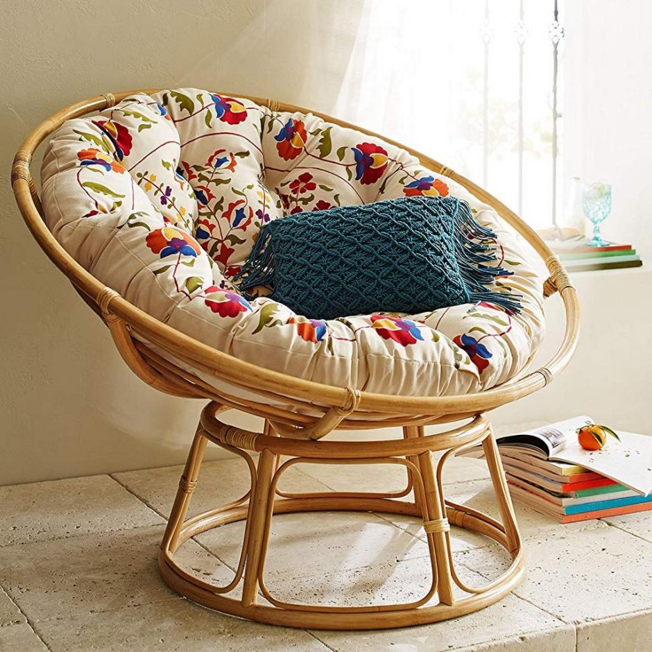 Кресло плетеное круглое