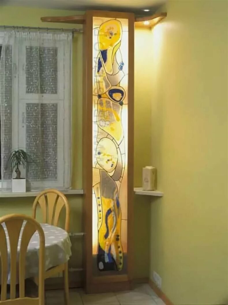 Газовая труба в интерьере