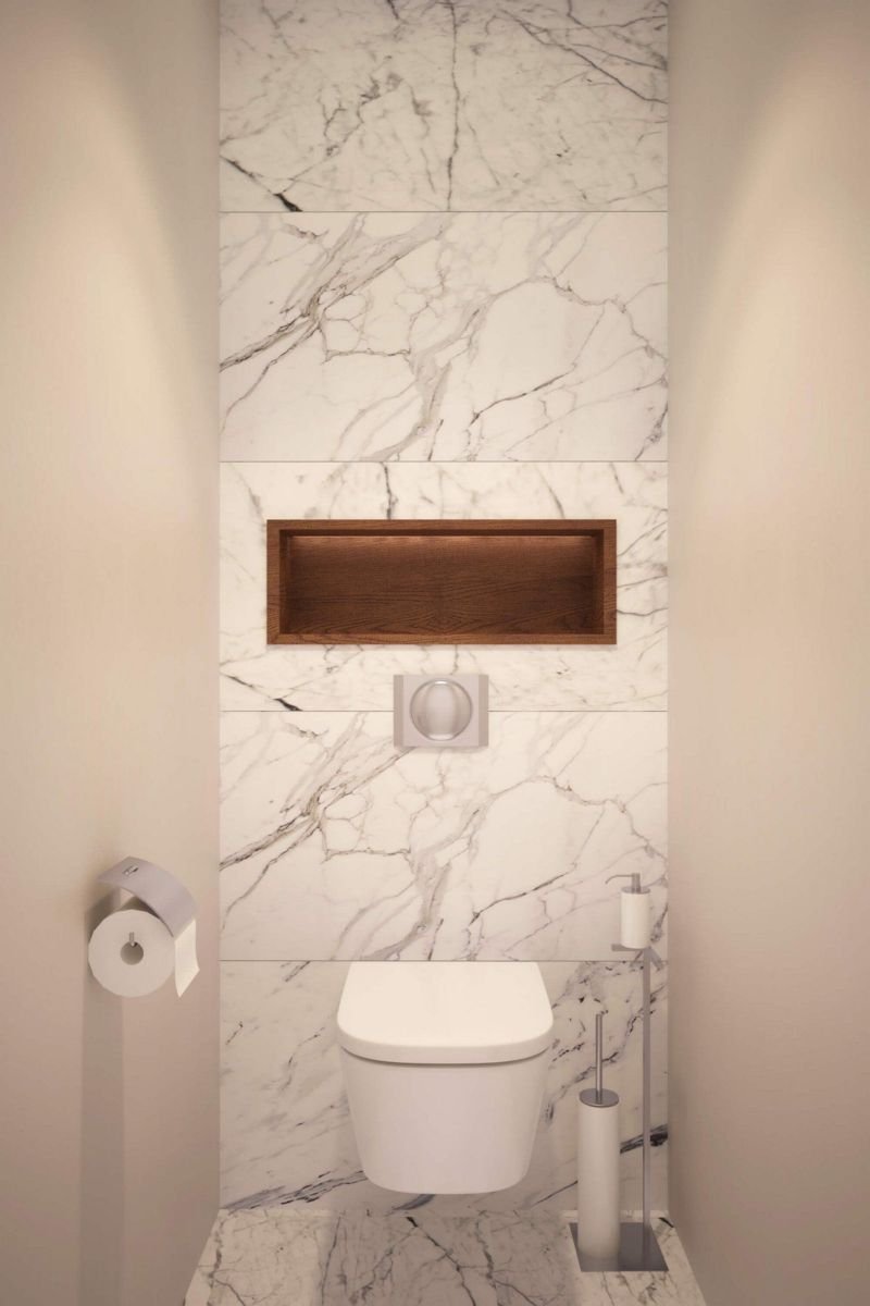 Туалет плитка под мрамор