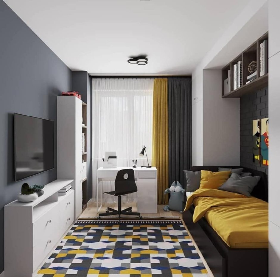 Интерьер светлая гостиная с балконом