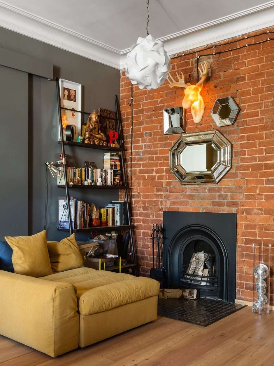 Камин в стиле лофт