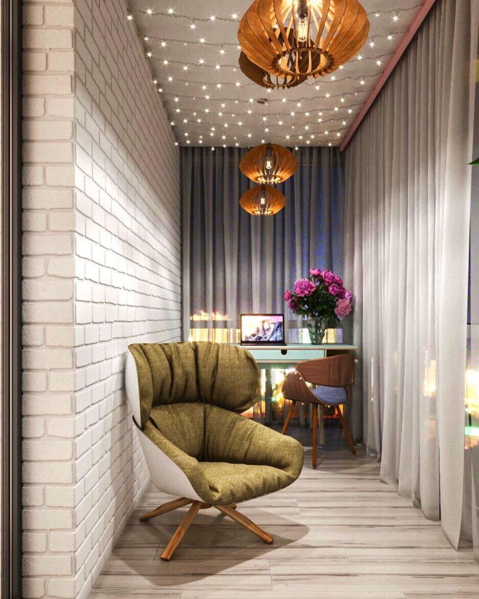 Открытый балкон интерьер