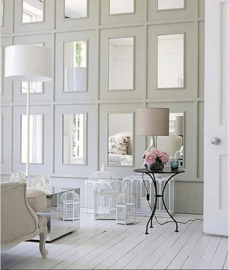 Зеркальные панели в интерьере