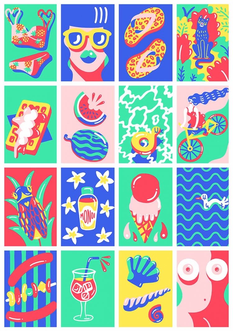 Разноцветные плакаты