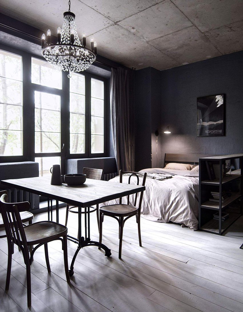 Квартира студия 40 кв.м в стиле лофт