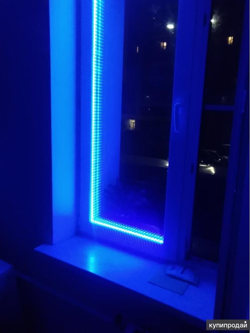 Светодиодная лента на окне
