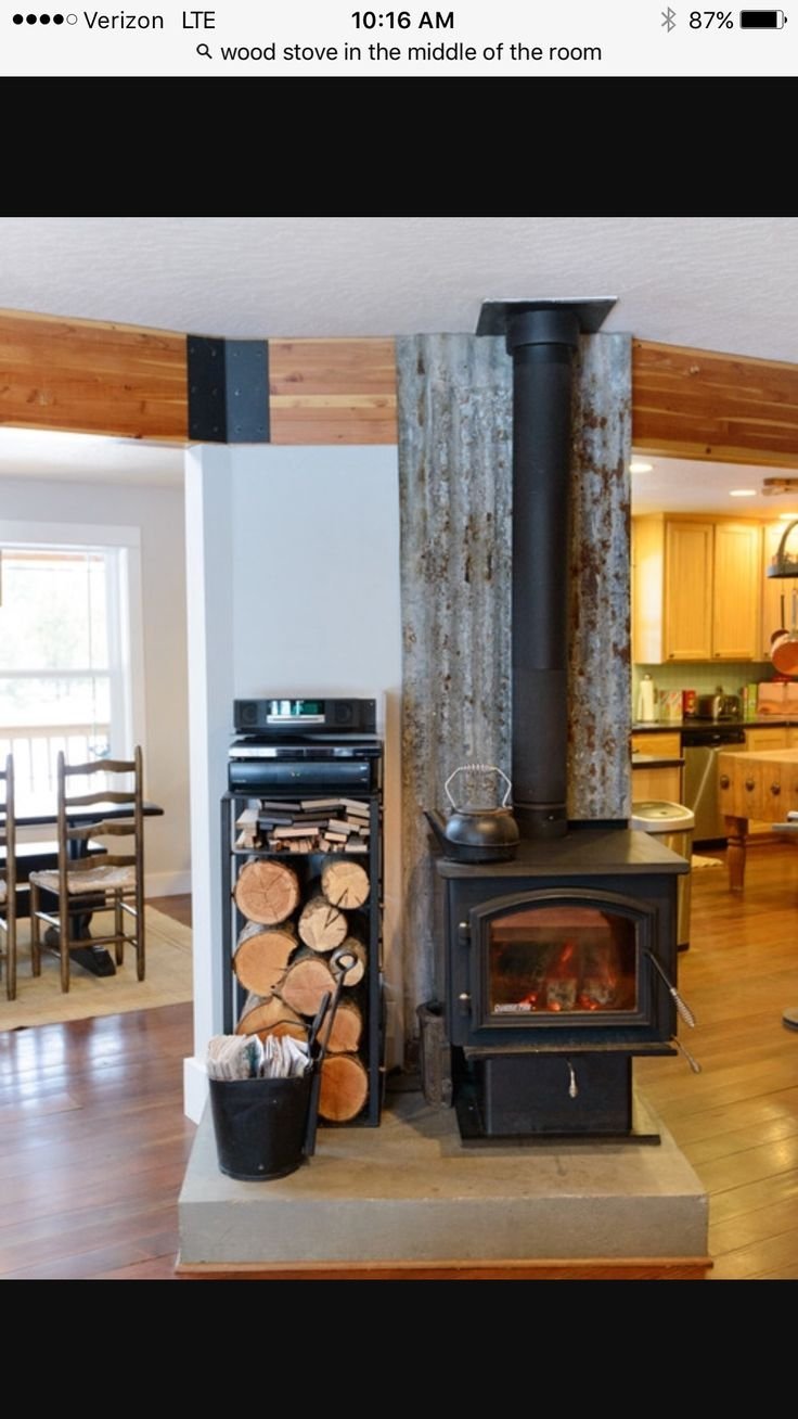 Подиум под печь камин в деревянном доме