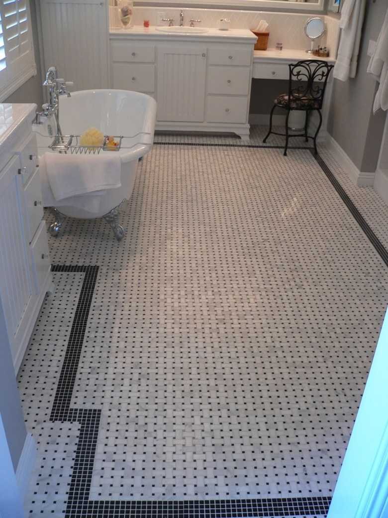 Мозаика на пол в ванную