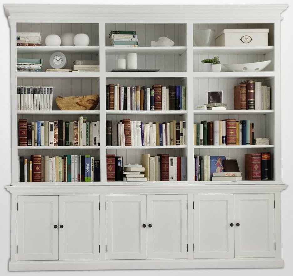 Стеллаж для книг белый