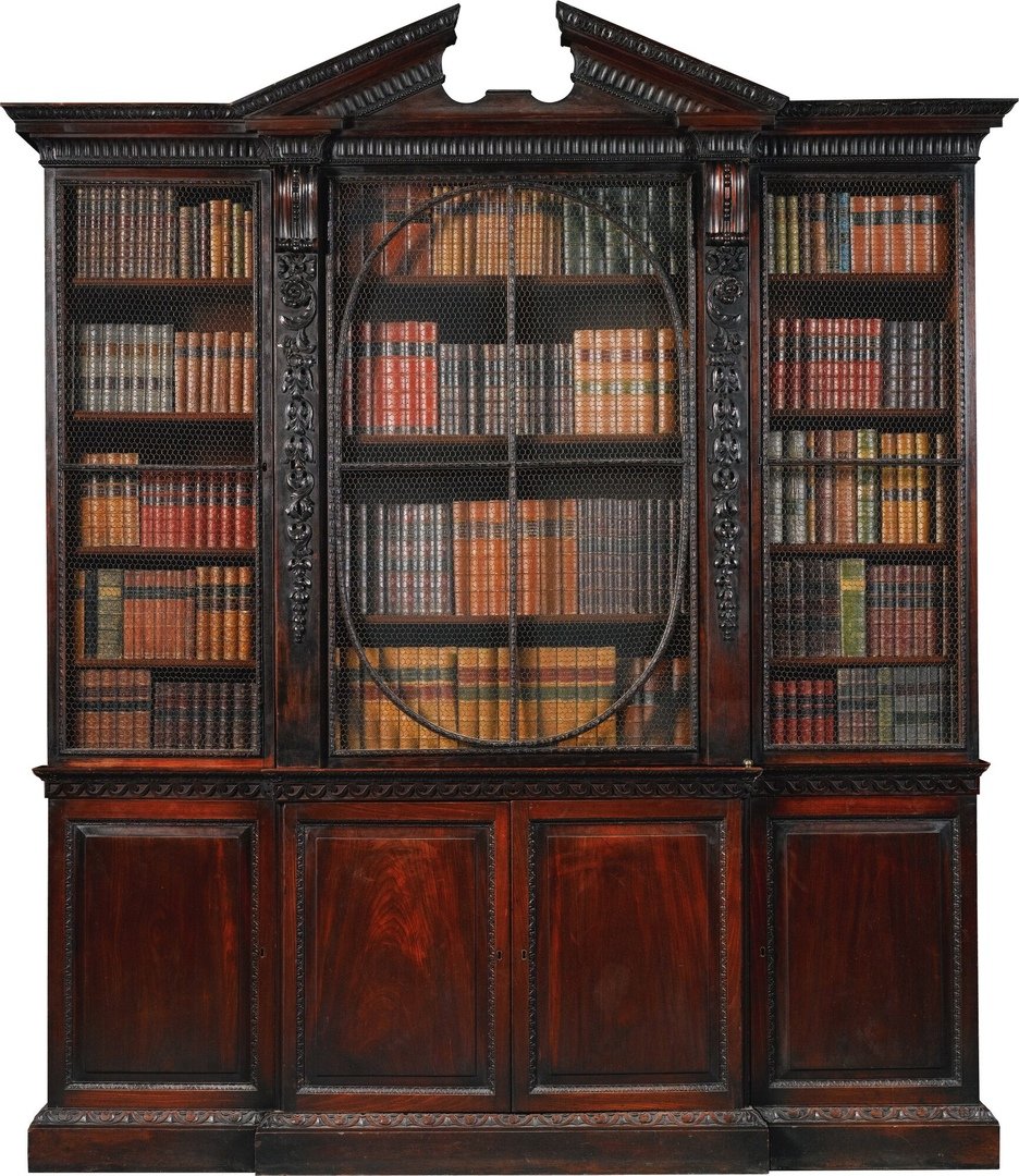 Кабинетный книжный шкаф 19 века