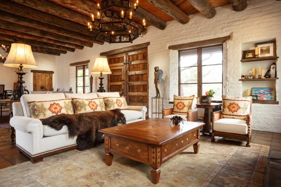 Спальня рустикальный стиль деревянная мебель