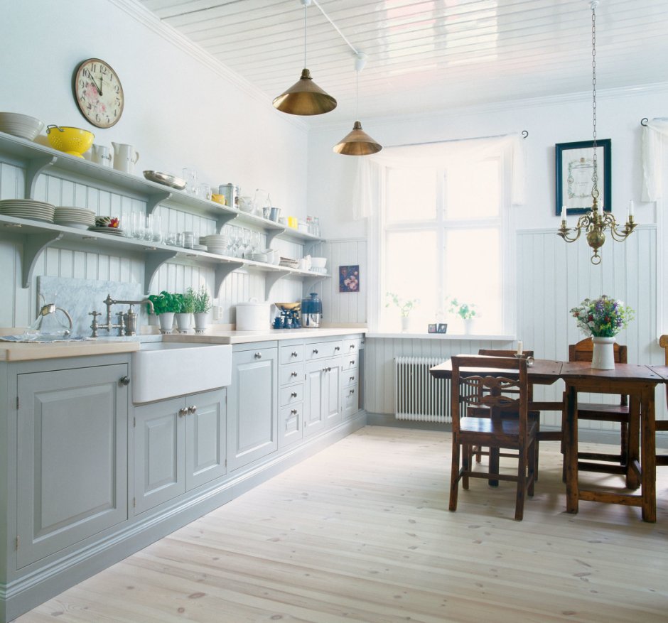 Кухонный остров в скандинавском стиле