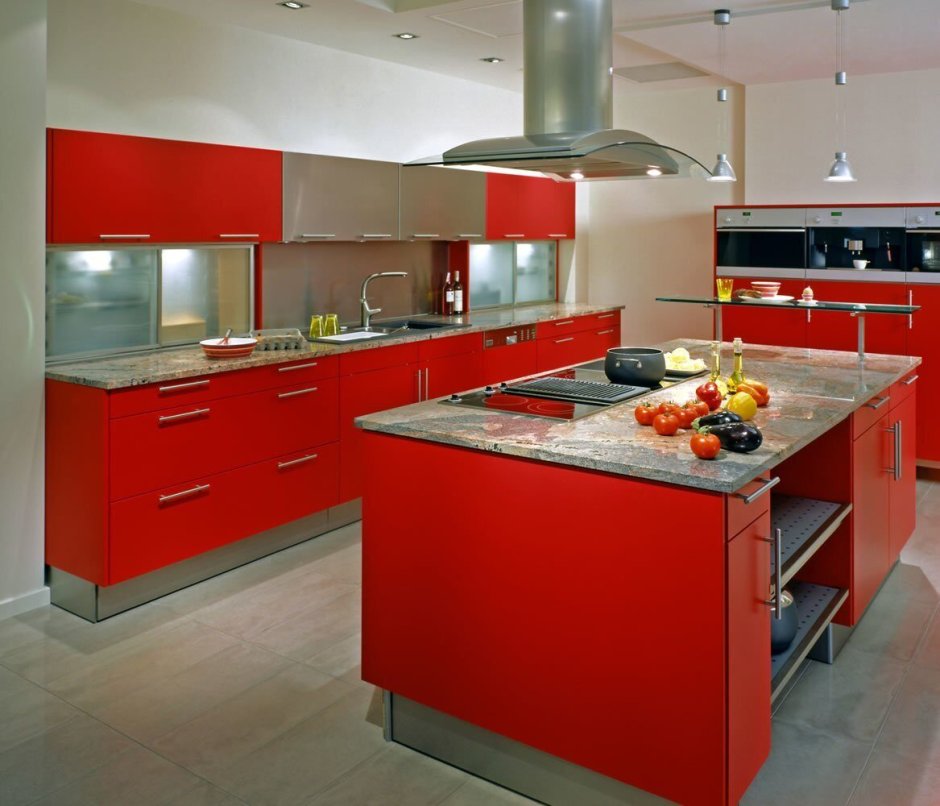 Кухня в Красном цвете