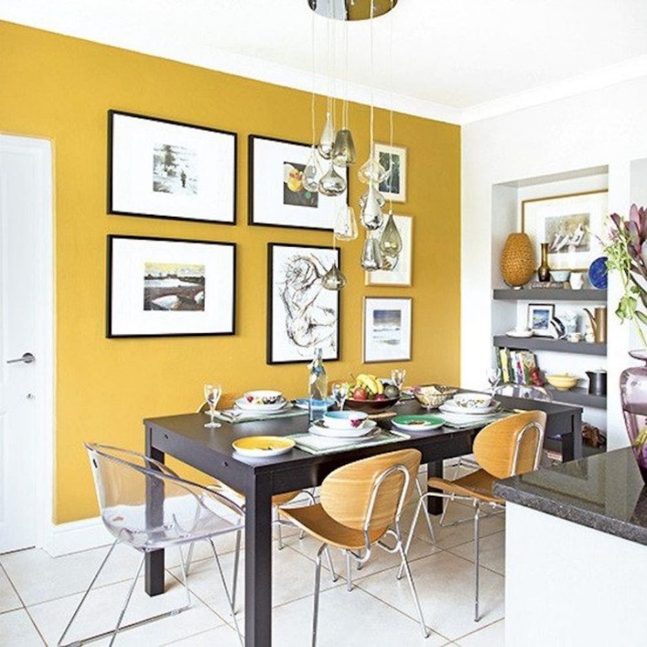 Бирюзовый цвет стен на кухне