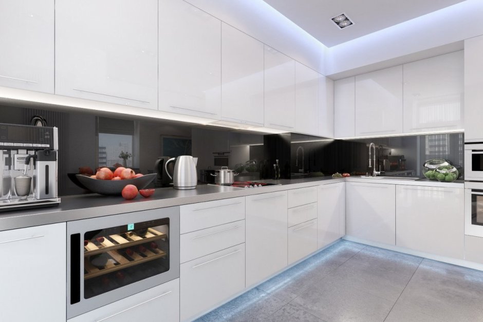 Серые кухни