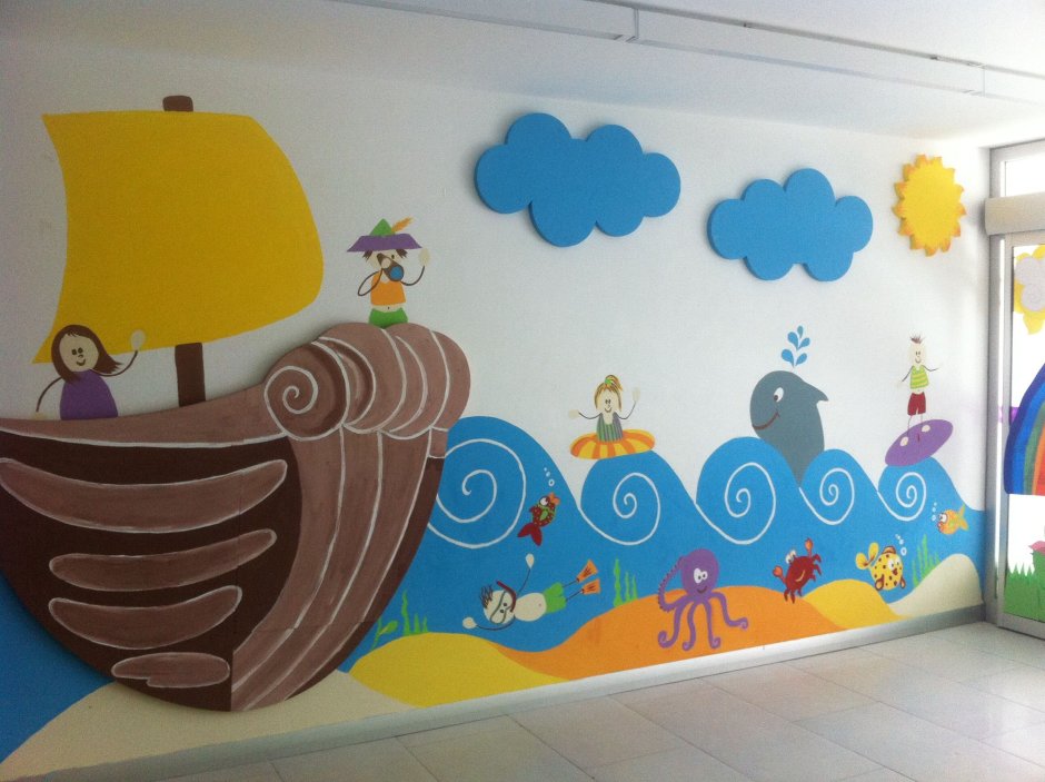 Декор стен в детском саду своими руками