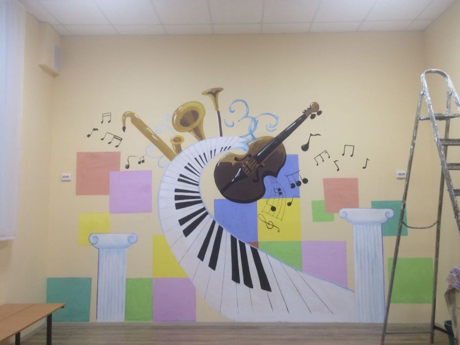 Роспись стен в музыкальной школе