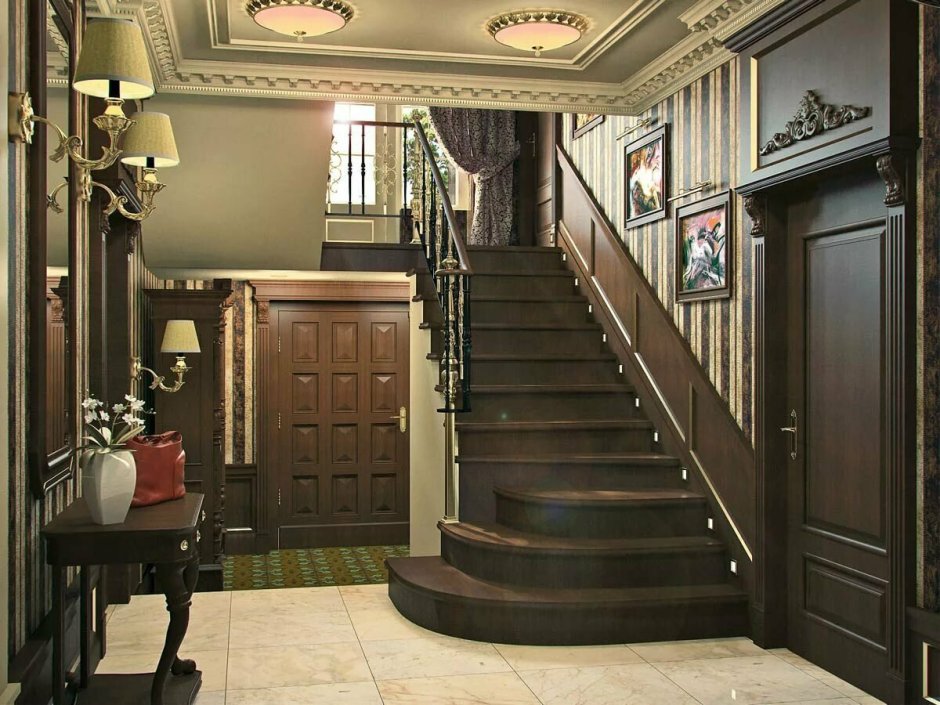 Прихожая с лестницей