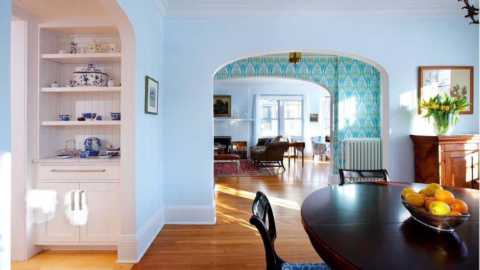 Проход на кухню без двери