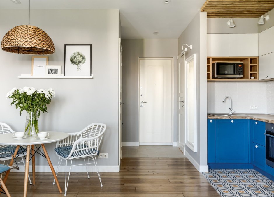 Кухня и прихожая в скандинавском стиле