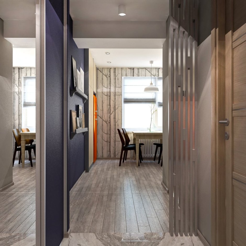 Узкая барная стойка для кухни